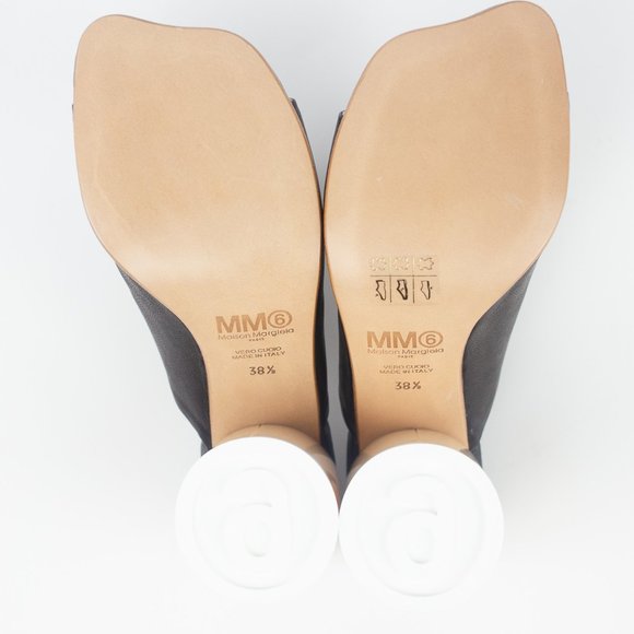 Leather Chunky Heeled Mules, MM6 MAISON MARGIELA - Picture 5 of 7